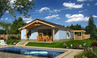 Barrier-free four-room family house.